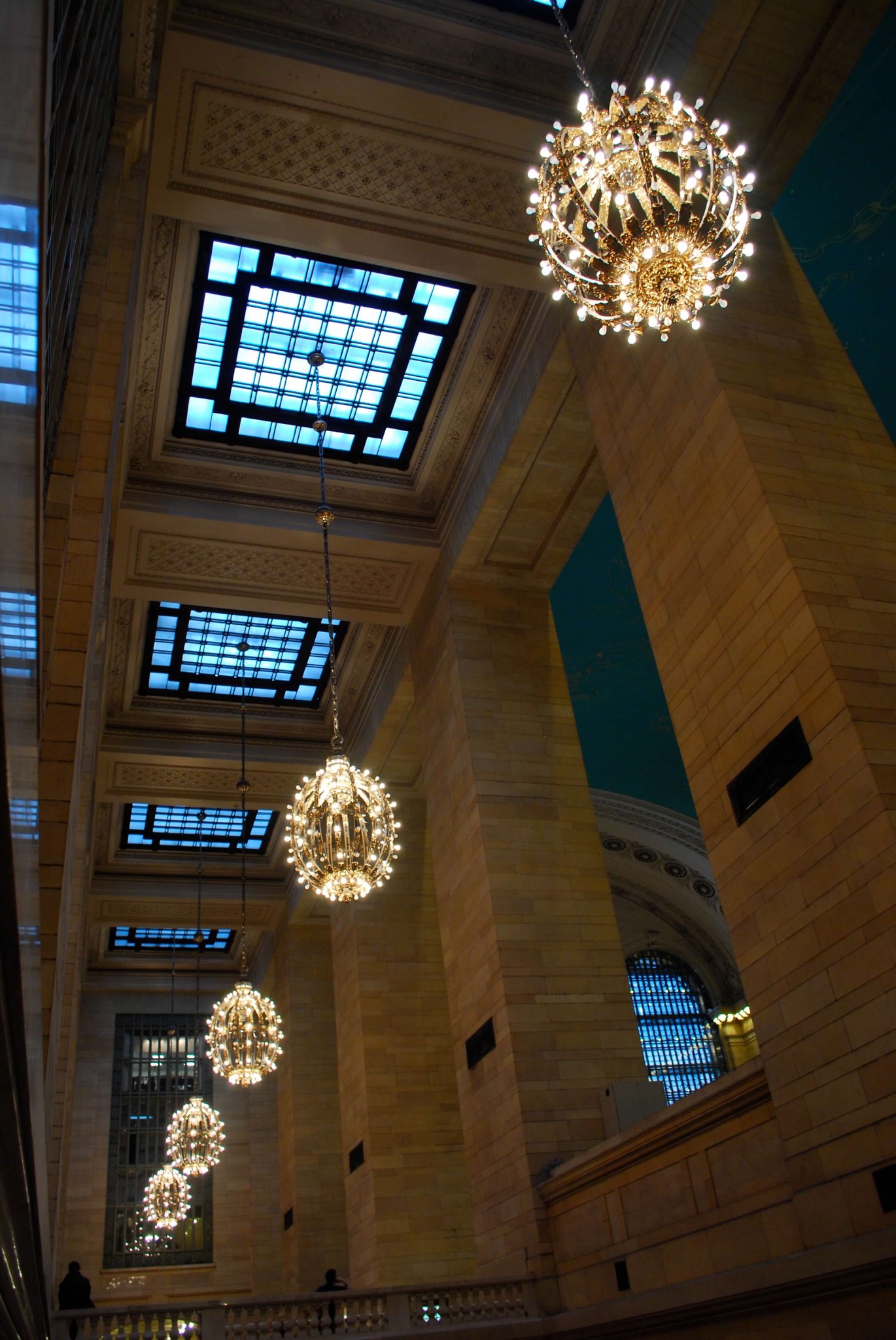 Alicia Wiedemann's photograph of Grand Central Terminal chandeliers and skylights