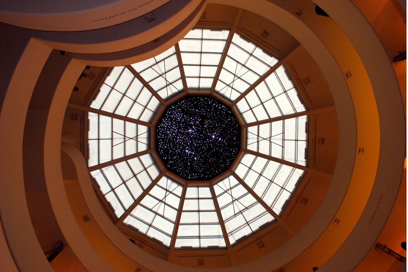 Alicia Wiedemann's photograph of the Guggenheim Museum's geometric ceiling